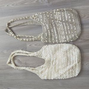 Set of 2 Vintage crochet and sequin bags